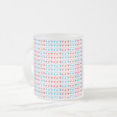 LOVE is LOVE-offerte rood en blauw Matglas Koffiemok (Voorkant links)