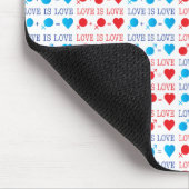 LOVE is LOVE-offerte rood en blauw Muismat (Hoek)