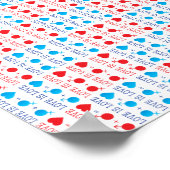 LOVE is LOVE-offerte rood en blauw Poster (Hoek)