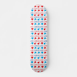 LOVE is LOVE-offerte rood en blauw Skateboard