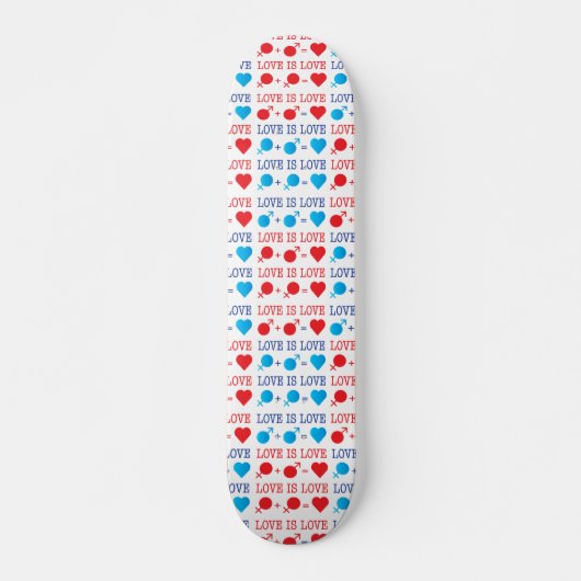 LOVE is LOVE-offerte rood en blauw Skateboard (Voorkant)
