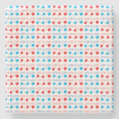 LOVE is LOVE-offerte rood en blauw Stenen Onderzetter (Voorkant)