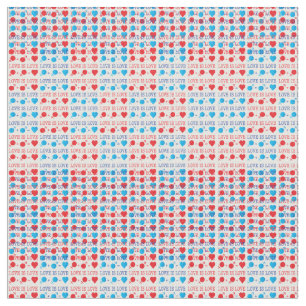 LOVE is LOVE-offerte rood en blauw Stof