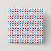 LOVE is LOVE-offerte rood en blauw Vierkante Button 5,1 Cm (Voorkant)