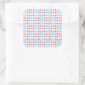 LOVE is LOVE-offerte rood en blauw Vierkante Sticker (Tas)