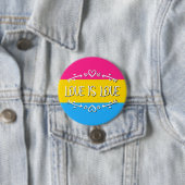 Love is Love Panseksuele Pride Vlag Knop Ronde Button 7,6 Cm (In situ)