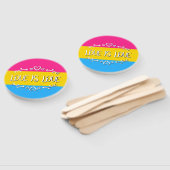 Love is Love Panseksuele Pride Vlag Set van Fans Handwaaier (Niet-gemonteerd)