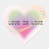 Love Is Love Pastel Heart Sticker (Voorkant)