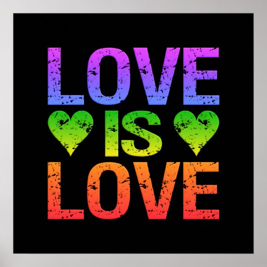 Love is Love poster - pas aan (Voorkant)