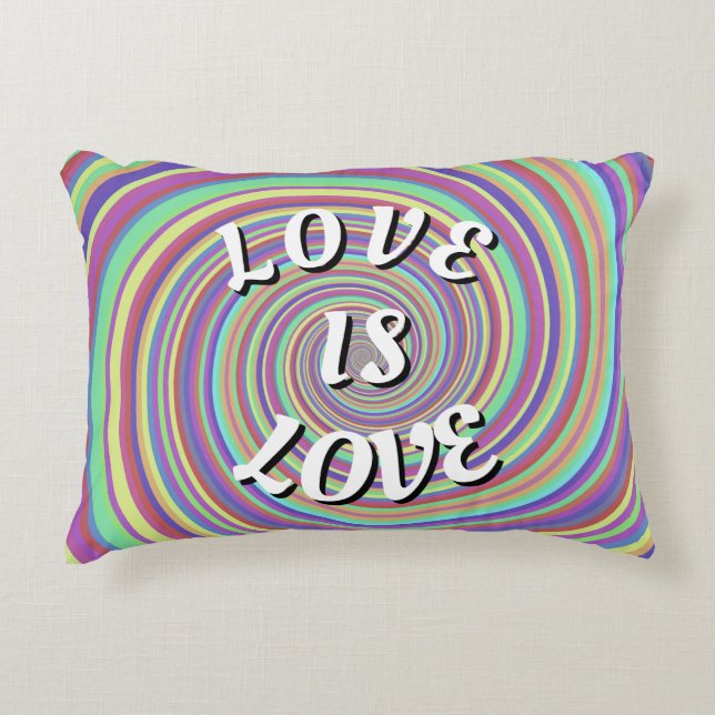 Love Is Love Pride Accent Pillow Kussen (Voorkant)