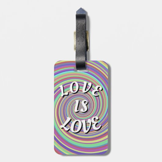 Love Is Love Pride Bagagelabel (Achterkant verticaal)