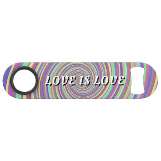 Love Is Love Pride Bar Sleutel Speed Flessenopener (Voorkant (Horizontaal))
