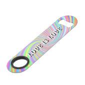 Love Is Love Pride Bar Sleutel Speed Flessenopener (Voorkant Gekanteld)