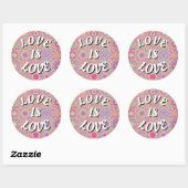 Love Is Love Pride Classic Round Sticker (Vel)