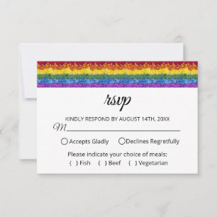 Love Is Love Pride Floral Bridal RSVP Kaartje