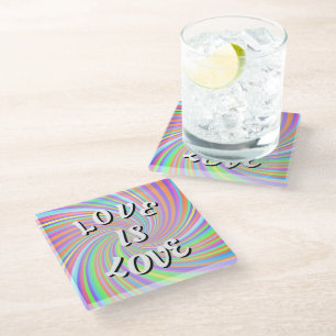 Love Is Love Pride Glas Onderzetter