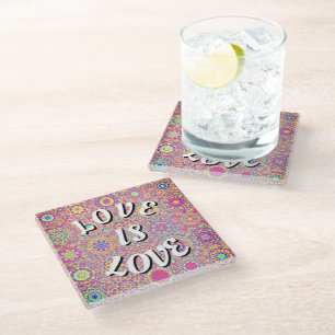 Love Is Love Pride Glas Onderzetter