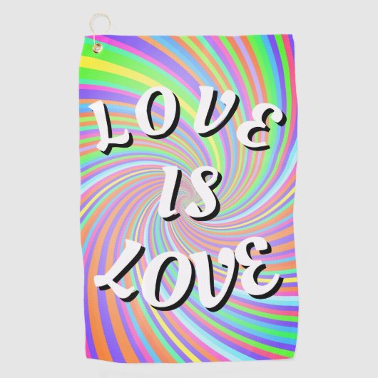 Love Is Love Pride Golfhanddoek (Voorkant)
