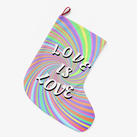 Love Is Love Pride Grote Kerstsok (Voorkant (Hangend))