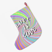 Love Is Love Pride Grote Kerstsok (Achterkant (Hangend))