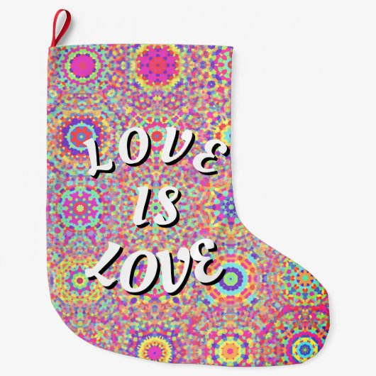 Love Is Love Pride Grote Kerstsok (Voorkant)
