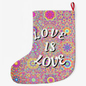 Love Is Love Pride Grote Kerstsok (Achterkant)