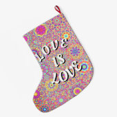 Love Is Love Pride Grote Kerstsok (Achterkant (Hangend))