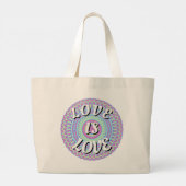 Love Is Love Pride Grote Tote Bag (Achterkant)