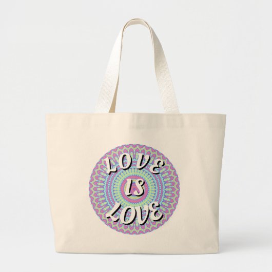 Love Is Love Pride Grote Tote Bag (Voorkant)
