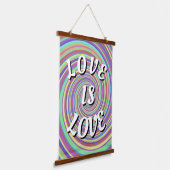 Love Is Love Pride Hangend Wandkleed (Gebogen)