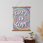 Love Is Love Pride Hangend Wandkleed (Slaapkamer)