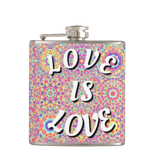 Love Is Love Pride  Heupfles (Voorkant)