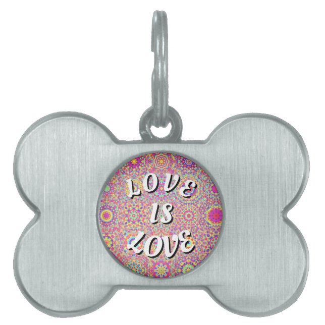 Love Is Love Pride Huisdieren Naamplaatje (voorkant)