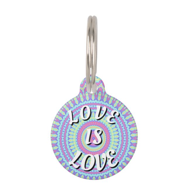 Love Is Love Pride Huisdierpenning (Voorkant)