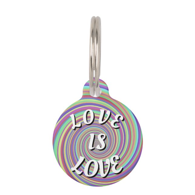 Love Is Love Pride Huisdierpenning (Voorkant)