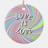 Love Is Love Pride Keramisch Ornament (Achterkant)