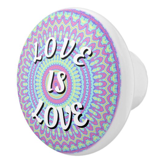 Love Is Love Pride Keramische Knop (Rechts)