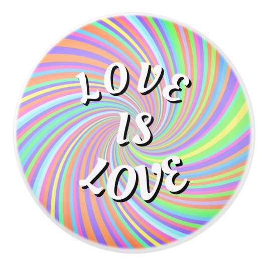 Love Is Love Pride Keramische Knop (Voorkant)
