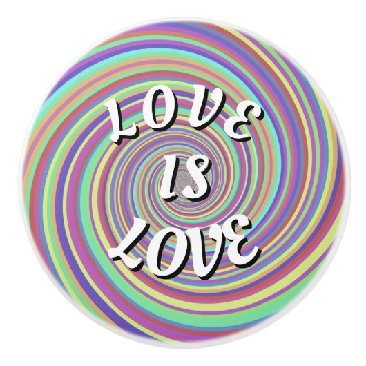 Love Is Love Pride Keramische Knop (Voorkant)