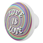 Love Is Love Pride Keramische Knop (Rechts)