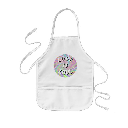 Love Is Love Pride Kinder Schort (Voorkant)