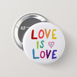 LOVE IS LOVE Pride kleurrijke regenboog Ronde Button 5,7 Cm