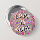 Love Is Love Pride Knop Ronde Button 7,6 Cm (Voorkant /achterkant)