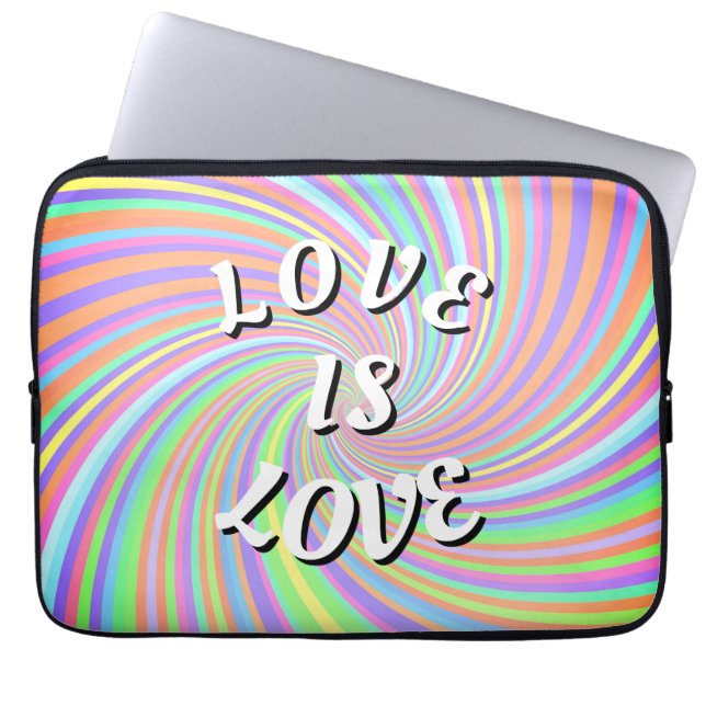 Love Is Love Pride Laptop Sleeve (Voorkant)