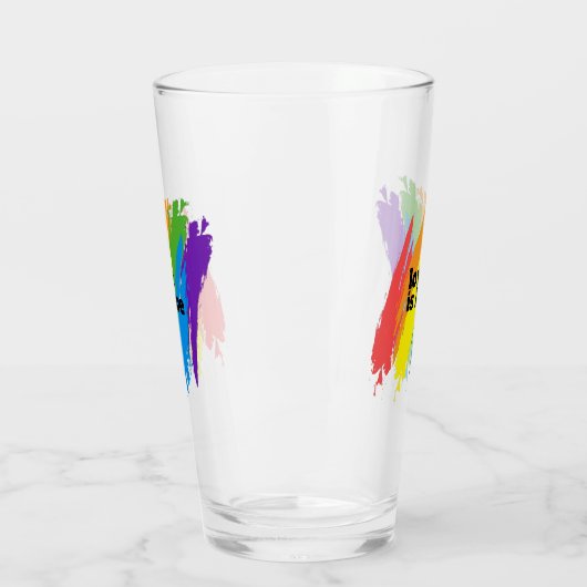 Love Is Love Pride LGBTQ Regenboog Motief Glas (Links)