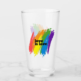 Love Is Love Pride LGBTQ Regenboog Motief Glas