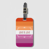Love is Love Pride Maand Bagage Label (Voorkant (verticaal))