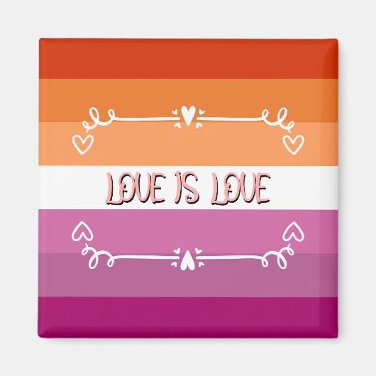 Love is Love Pride Maand Magneet (Voorkant)