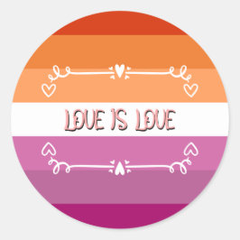 Love is Love Pride Maand Ronde Sticker