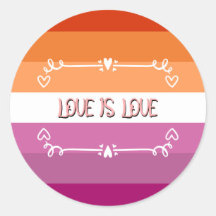 Love is Love Pride Maand Ronde Sticker